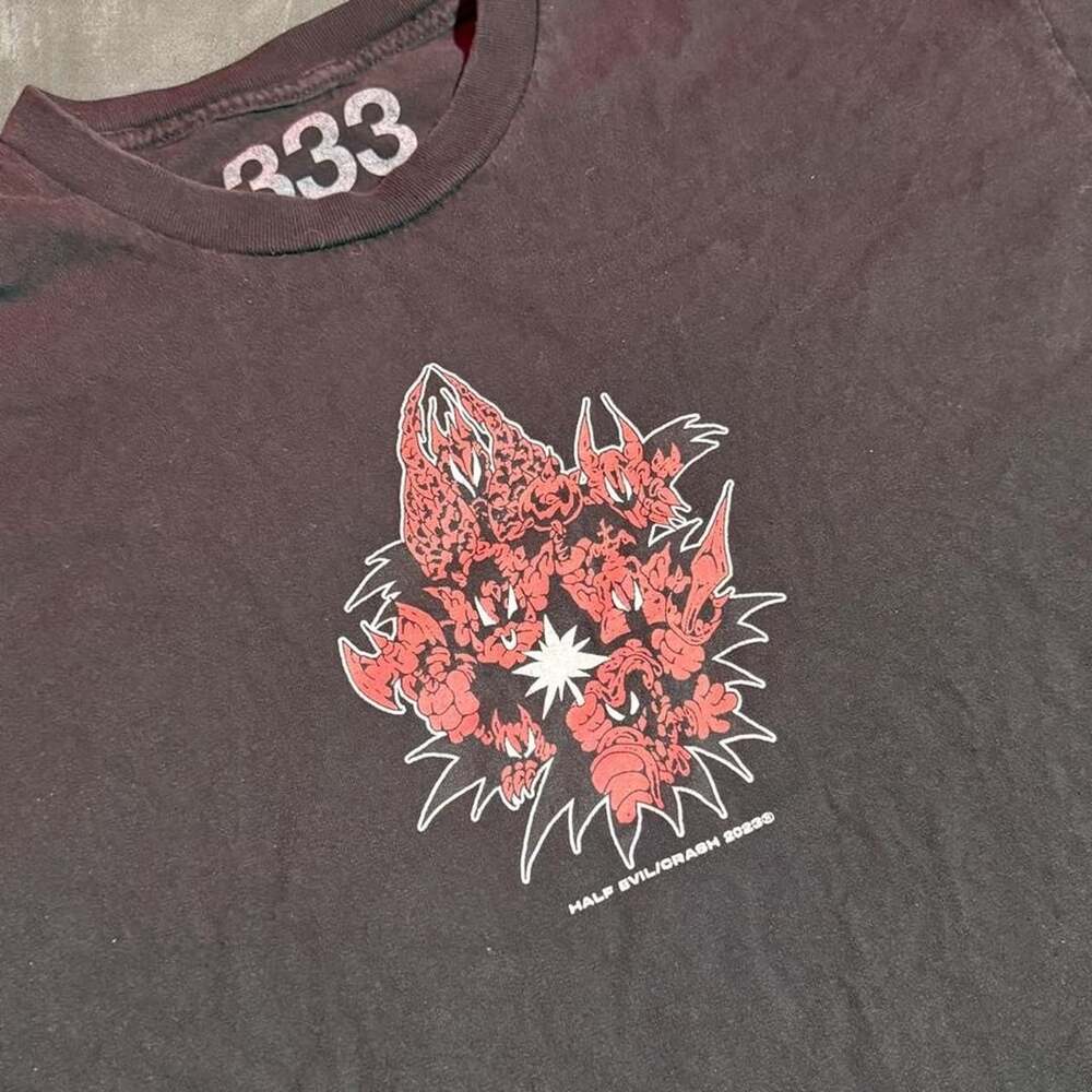 333 Evil Crash Deer Skull Graphic Tee